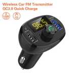 Автомобильный FM модулятор с вольтметром Bluetooth MP3 зарядка USB