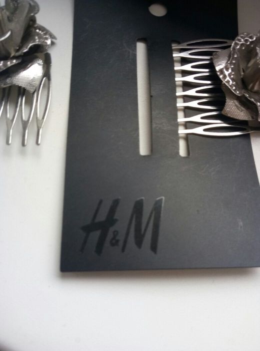 Заколка для волос H&M. В форме розы. Металл. Гребешок Подарок.