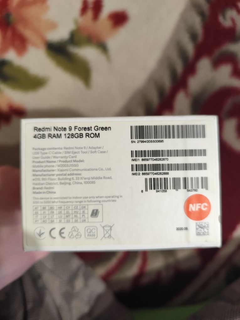 Телефон Xiaomi Redmi note 9