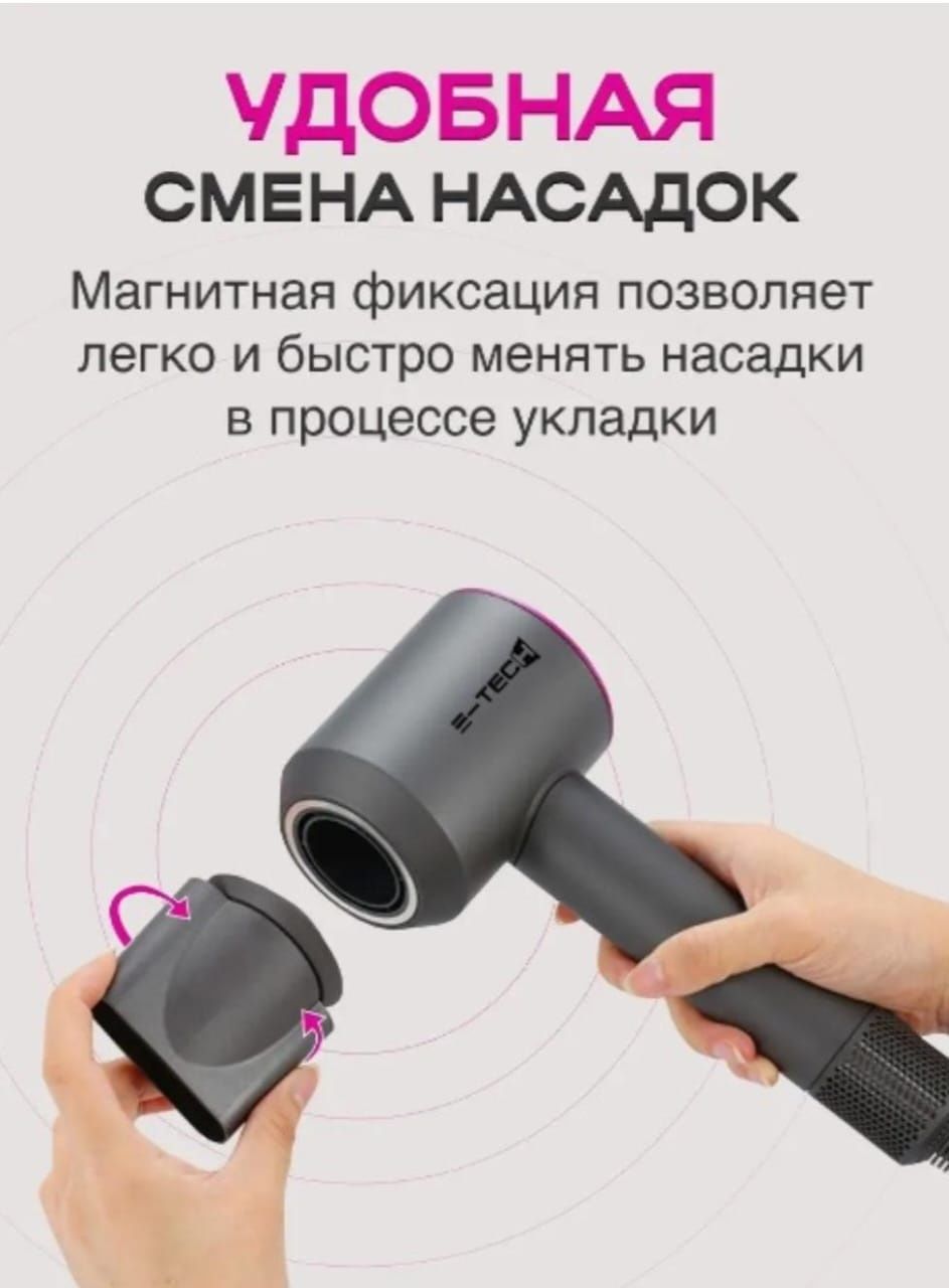 Фен для волос c ионизацией HD15 1600 W розовый