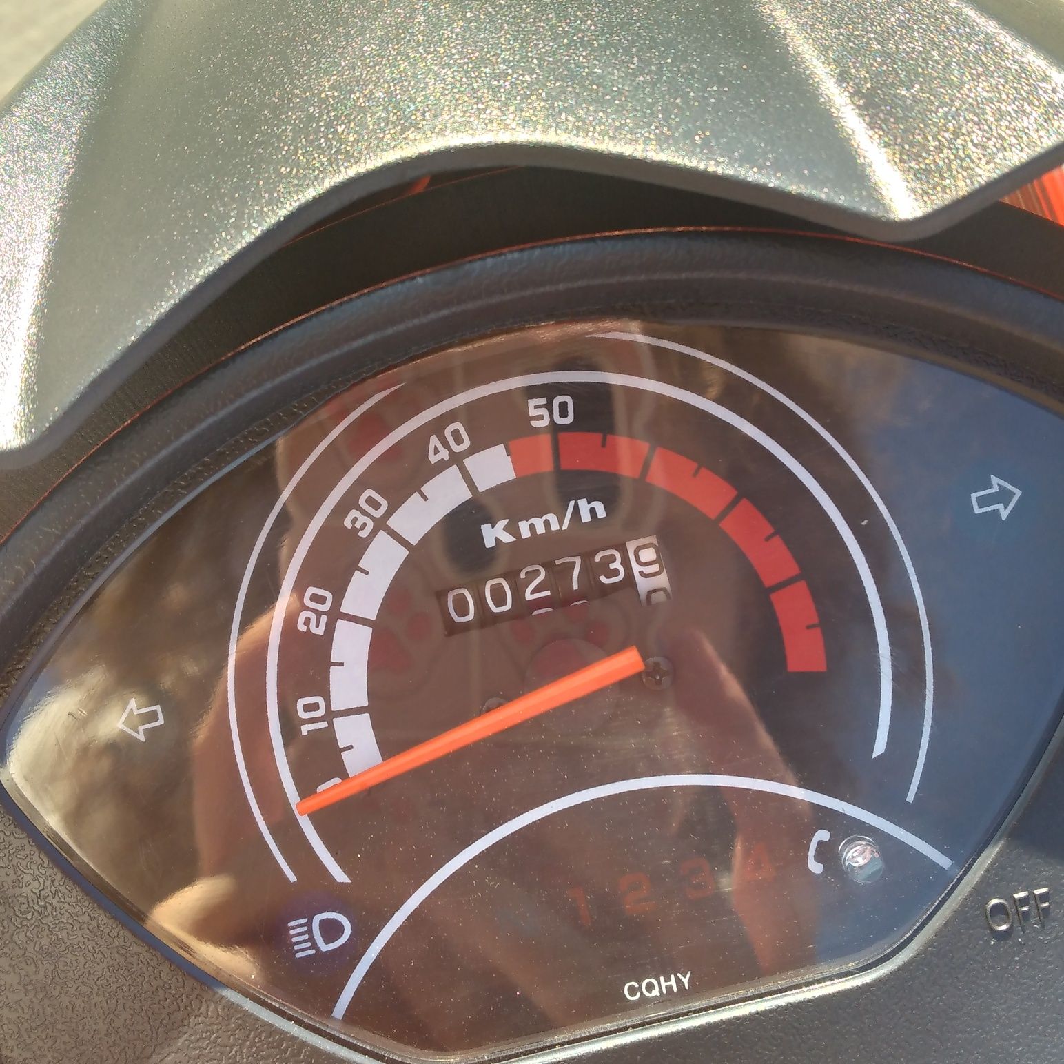 мотоцикл 48(110)куб мопед Khan Moto оранжевый с дугами альфа