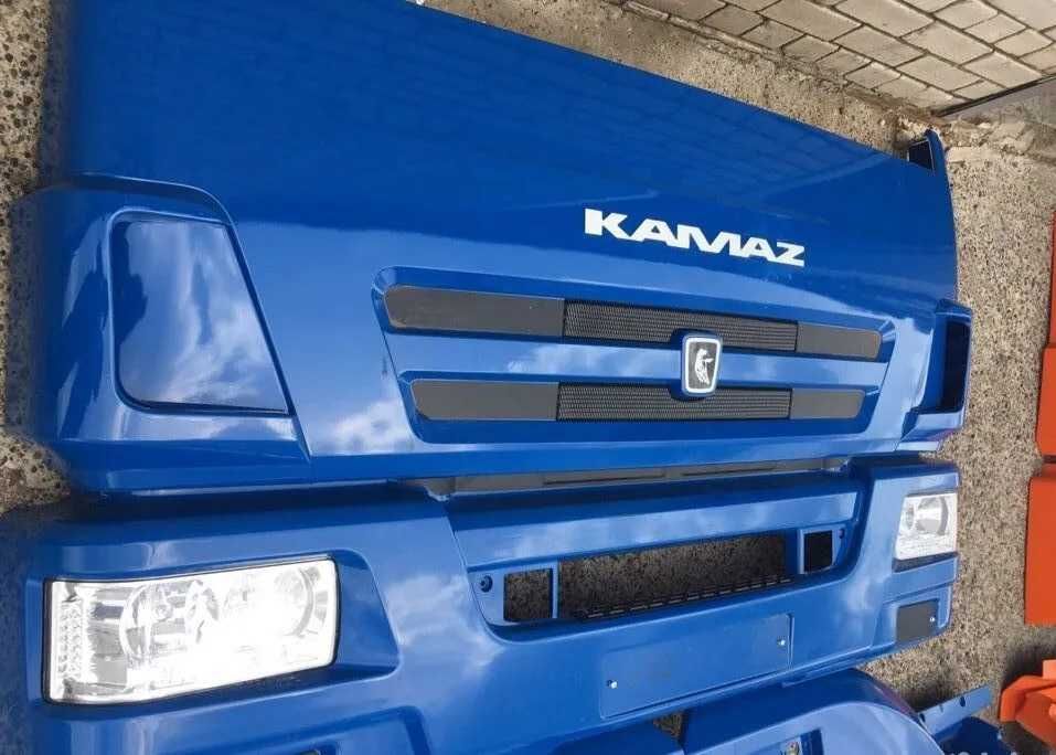Пластиковый обвес на КАМАЗ-65115 Рестайлинг, Кабина КАМАЗ Синяя