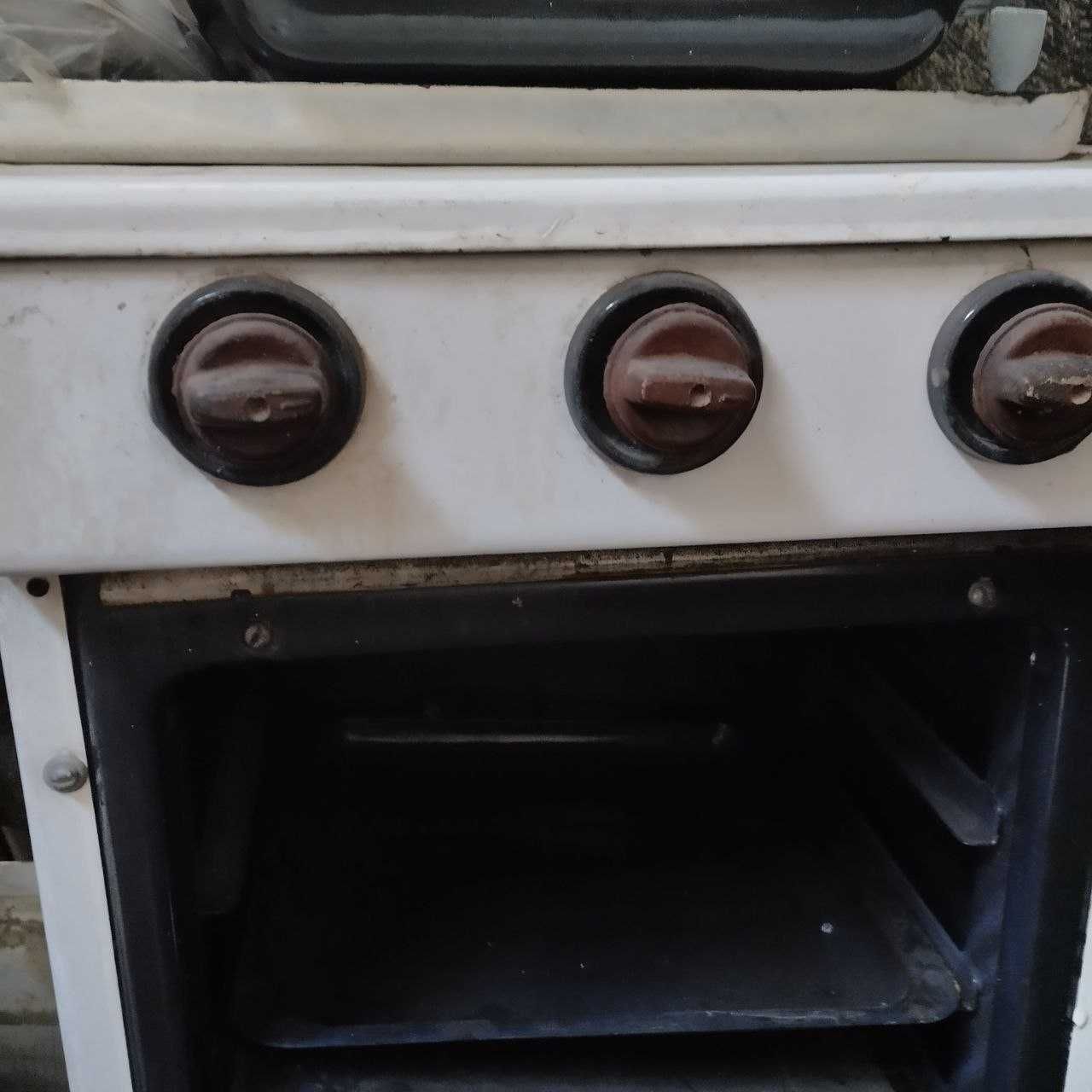 газовую плиту с 2-мя комфорками  б.у. продам