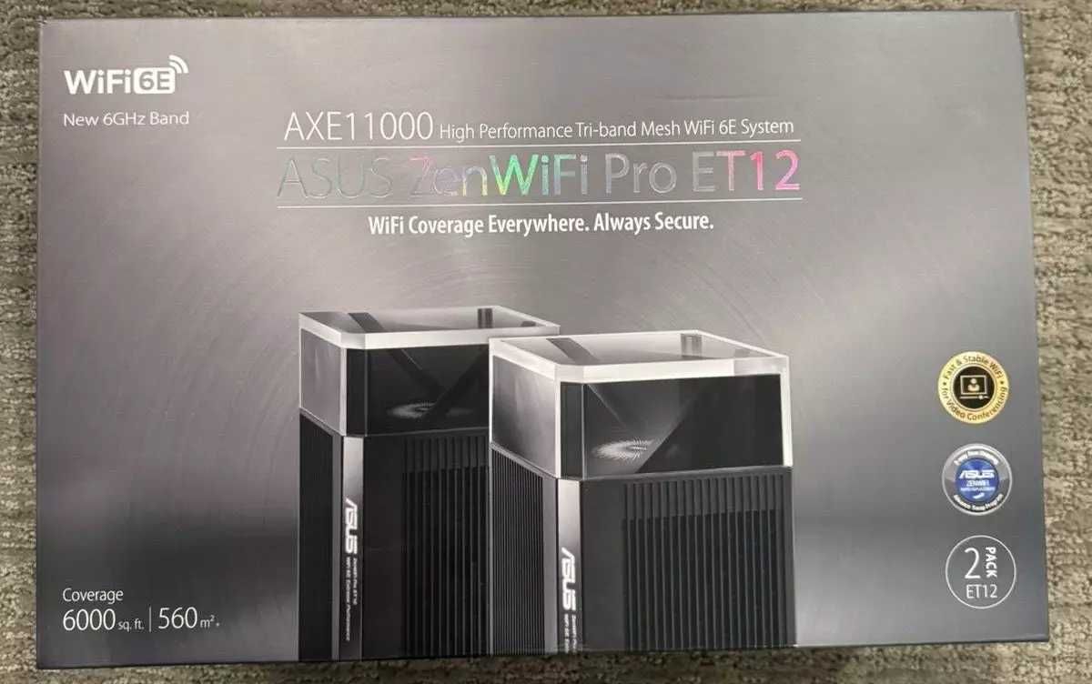 Mesh ASUS ZenWiFi Pro ET12 AXE11000 Tri-Band WiFi 6E AiMesh  2 pack