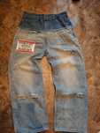 archive джинсы baggy широкие с необычным дизайном. Женские и мужские