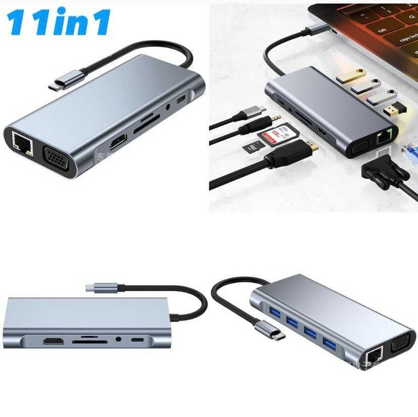 Док станция Переходник Хабы Конвертер Ноутбуки Hub iPad MacBook Type-C
