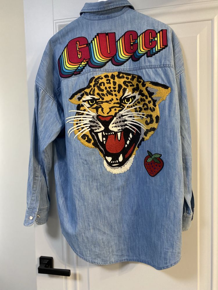 Джинсовая куртка и рубашка Gucci оригинал