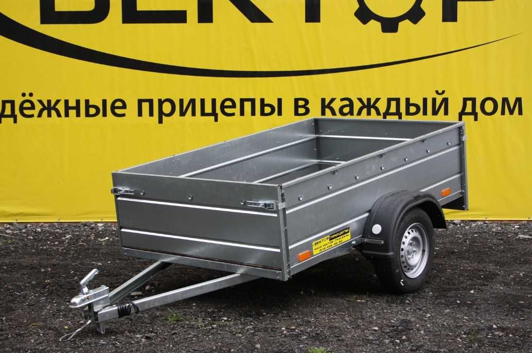 Прицеп  ВЕКТОР 2х1,2 и 2,2х1,32, борт 500 мм, рассрочка Каспий и РБК
