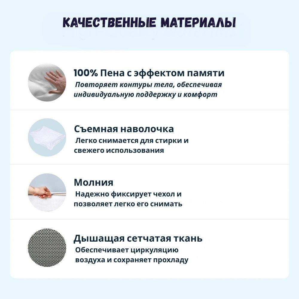 Ортопедическая подушка с эффектом памяти