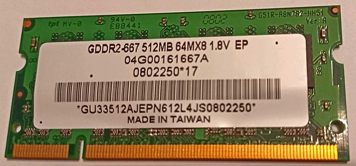 Продам модуль памяти для ноутбука 512MB DDR2