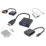 Адаптеры HDMI - VGA . DVI - VGA . DP - HDMI и другие от 1500 тенге