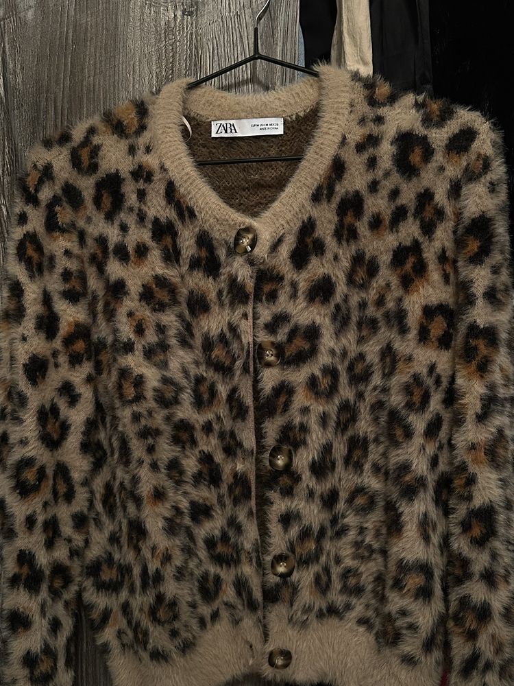 Кардиган с леопардовым принтом Zara