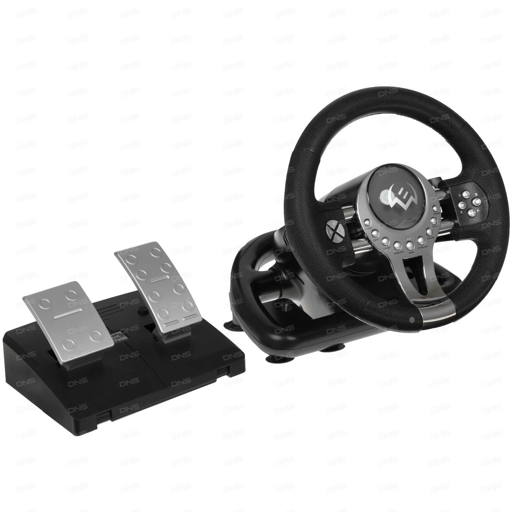 Руль SVEN GC-W800 черный 25.4 см,для PC, проводной, виброотдач