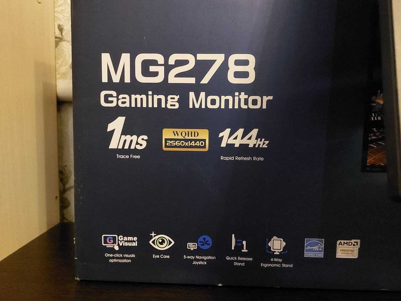 Игровой монитор ASUS MG278 2к 27 дюймов 144 герц