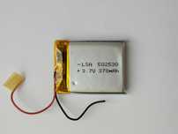 3.7V, 370mAh, 502530, литий-полимерный аккумулятор