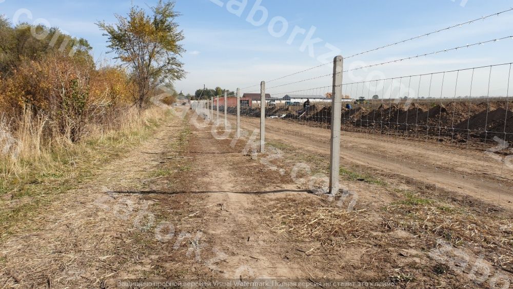 Заборы, ограждения из сетки и колючей проволоки от 2500 тг-1м.п.
