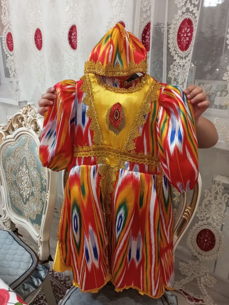 Узбекский костюм на прокат на девочку.6-8лет.36 размер