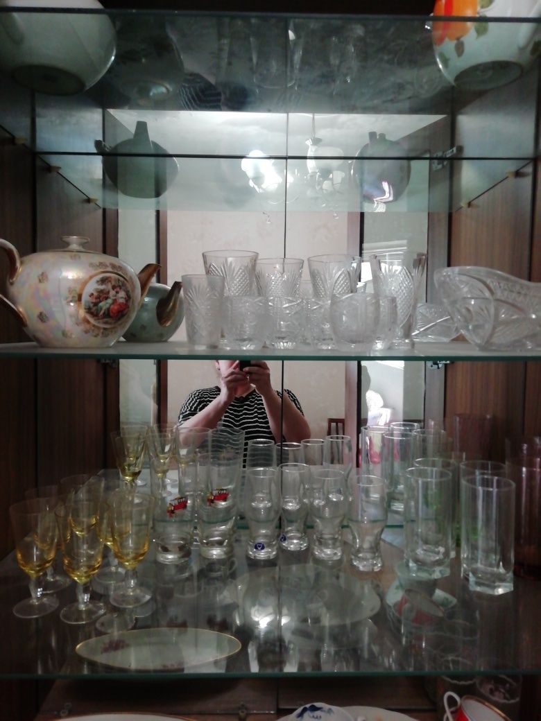 Фужеры, рюмки, стаканы, стекло, хрусталь
