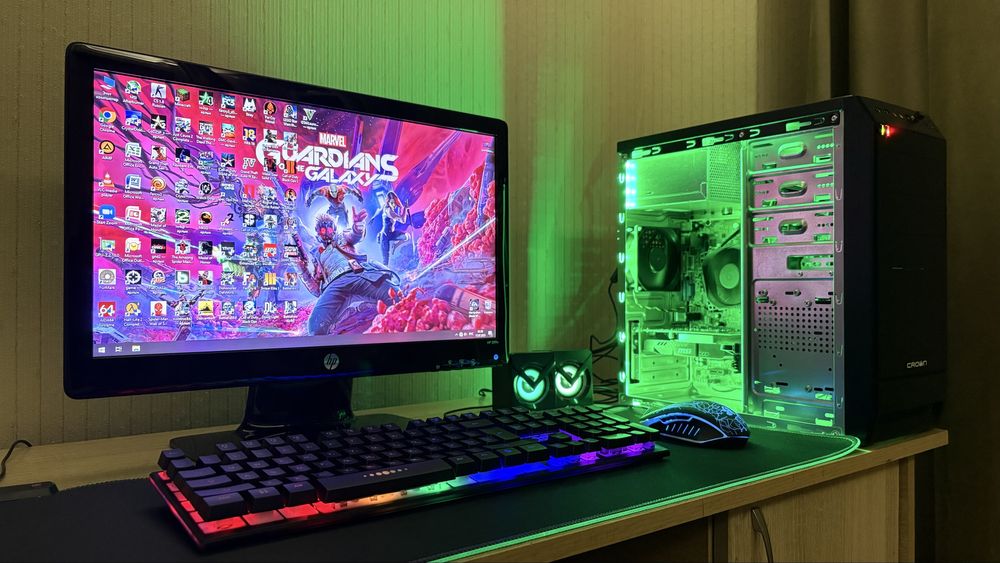Игровой компьютер Core i5/8GB/HDD/GT 1030/Wi-Fi + 20 дюймовый монитор