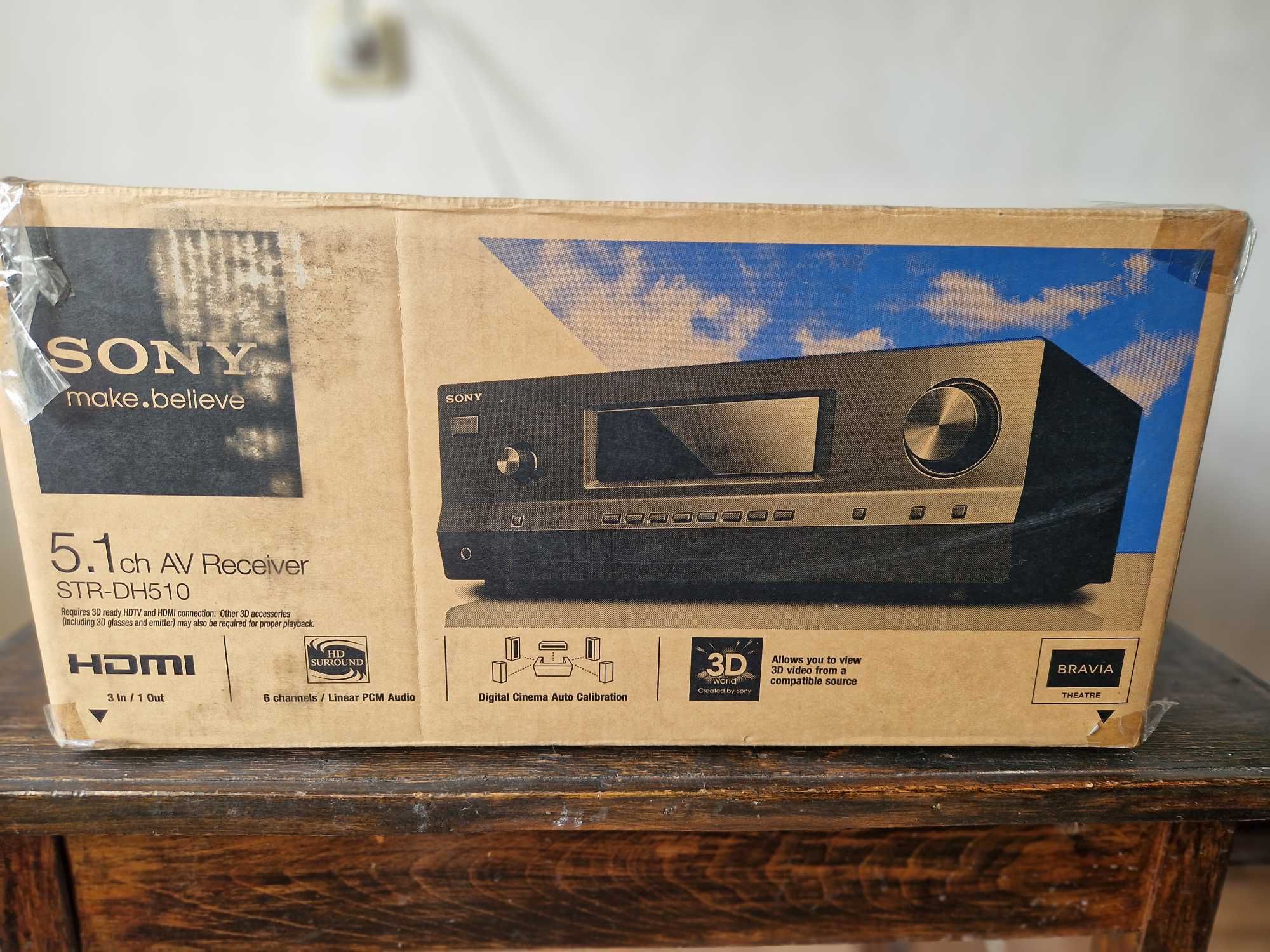 Receiver Sony Ampli Audio/Video 5.1 с колонками и пультом.