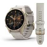 Garmin Fenix 8 Amoled Sapphire 43 mm (soft gold) кожаный ремешок