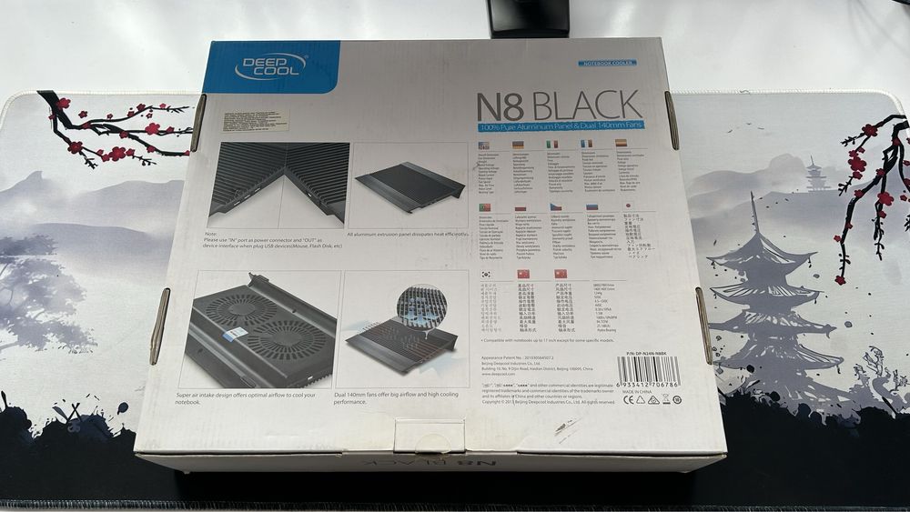 Подставка DeepCool N8 Black — охлаждение ноутбука