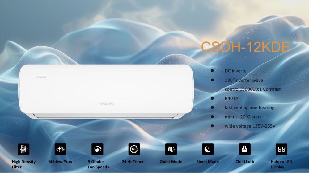 Yasin INVERTER PRO 12KDE: холод летом, тепло зимой при -25°C!