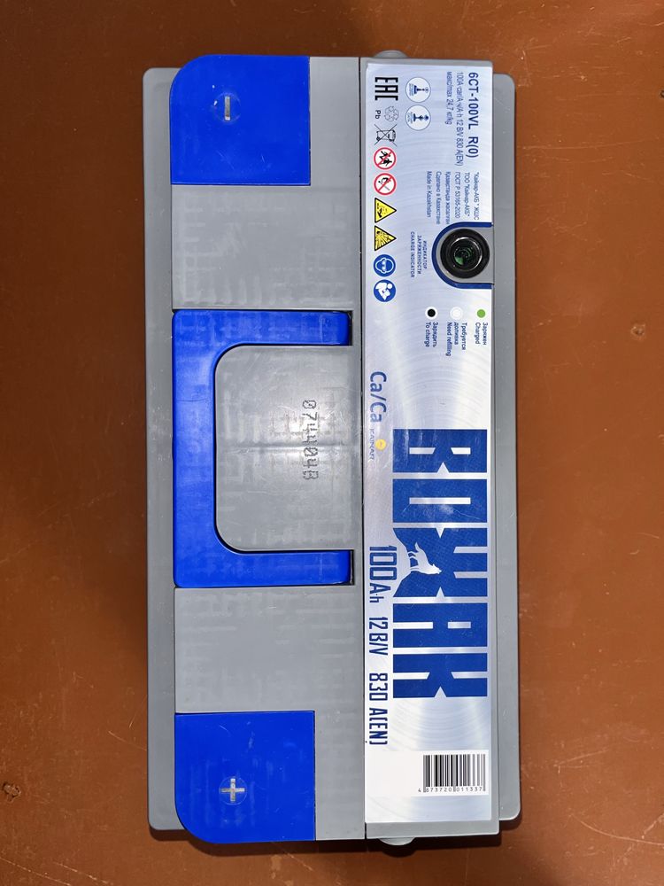 Аккумулятор  ВОЖАК 100Ah 12V 830A