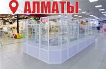 Прилавок витрина стеклянная из профиля, оборудование для магазина alvp