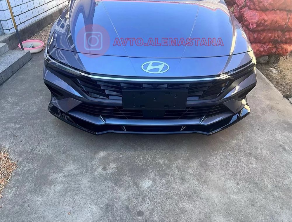 Сплиттер ( обвес) переднего бампера Hyundai Elantra CN7)