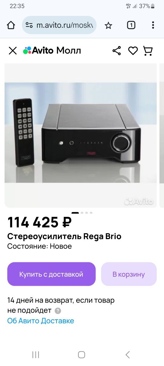 Интегральный усилитель Rega Brio R.