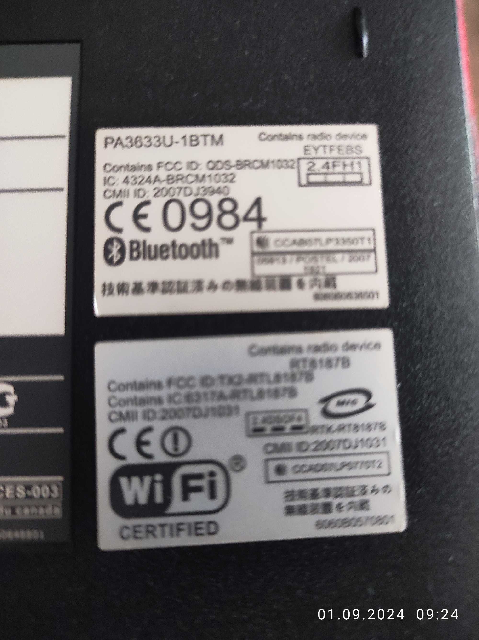 Ноутбук  Toshiba