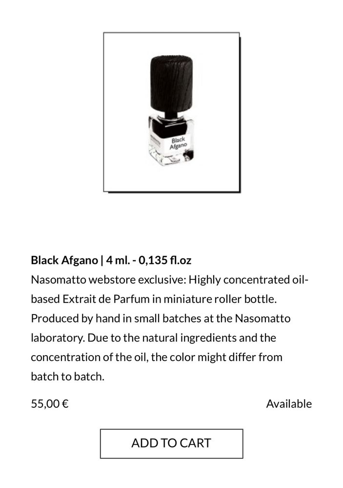 Nasomatto Black Afgano