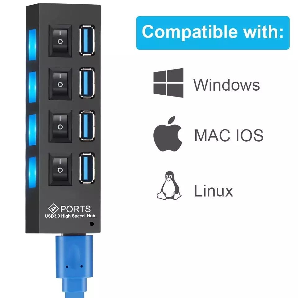 HUB (ХАБ, Разветвитель) USB 3.0 на 4 порта. Алматы