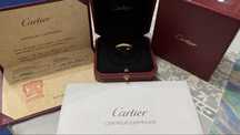 Кольцо обручальное Cartier, 18 карат, размер 58, розовое золото