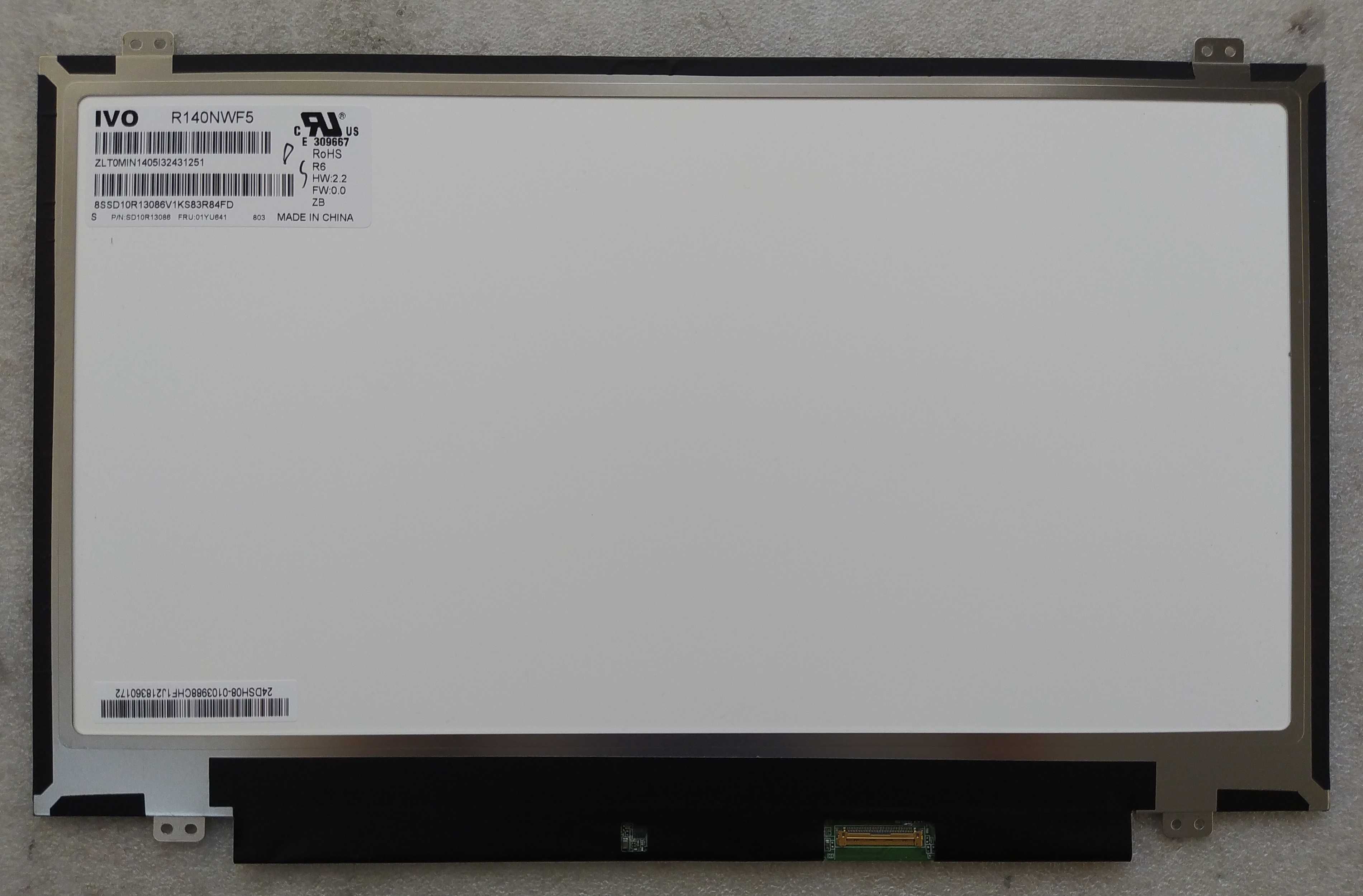 Матрица 14.0" Full HD, IPS, 40pin eDP, Slim, мультитач [R140NWF5 R6]