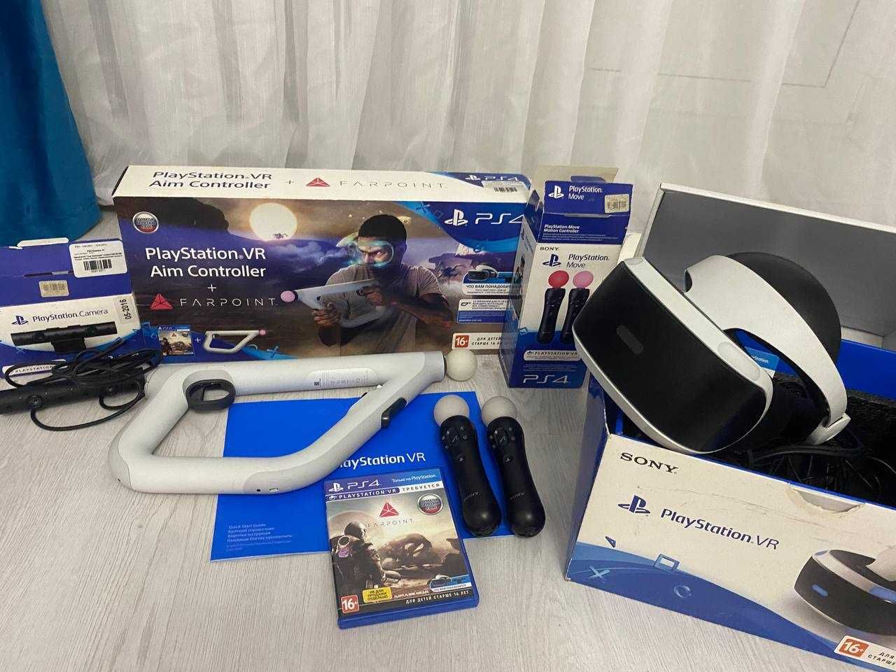 Sony PS VR, Aim Controller, Move, камера, игра Farpoint