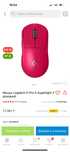 игровая мышка , logitech g pro sup 2 розовый