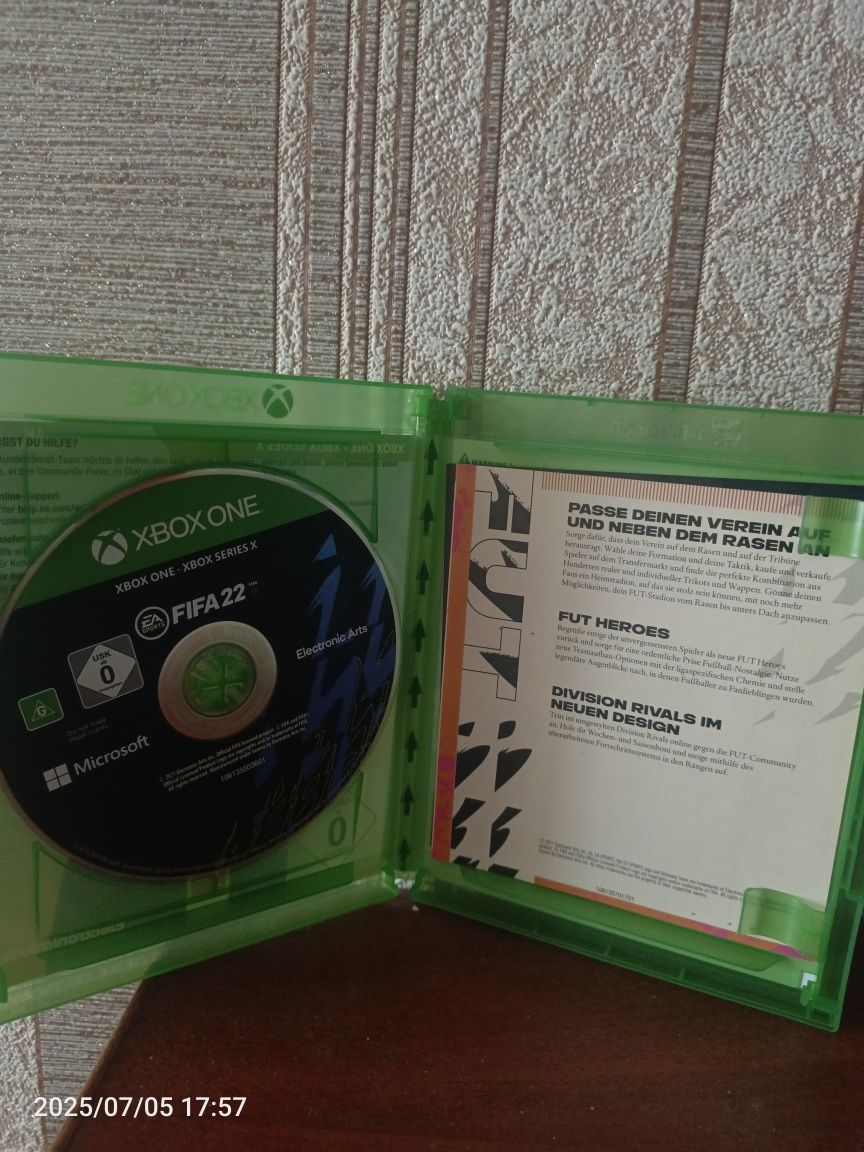 Диск FIFA 22 на Xbox one или Xbox X