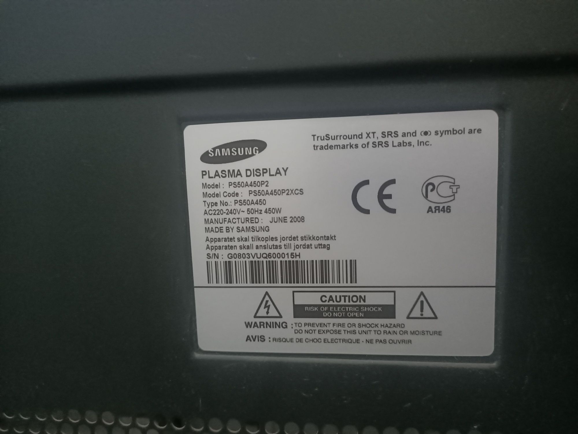 Телевизор Sumsung  ps50a450p2