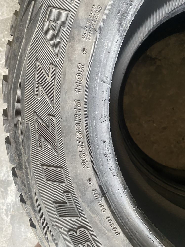 Липучка Bridgestone Blizzak 265/60/18