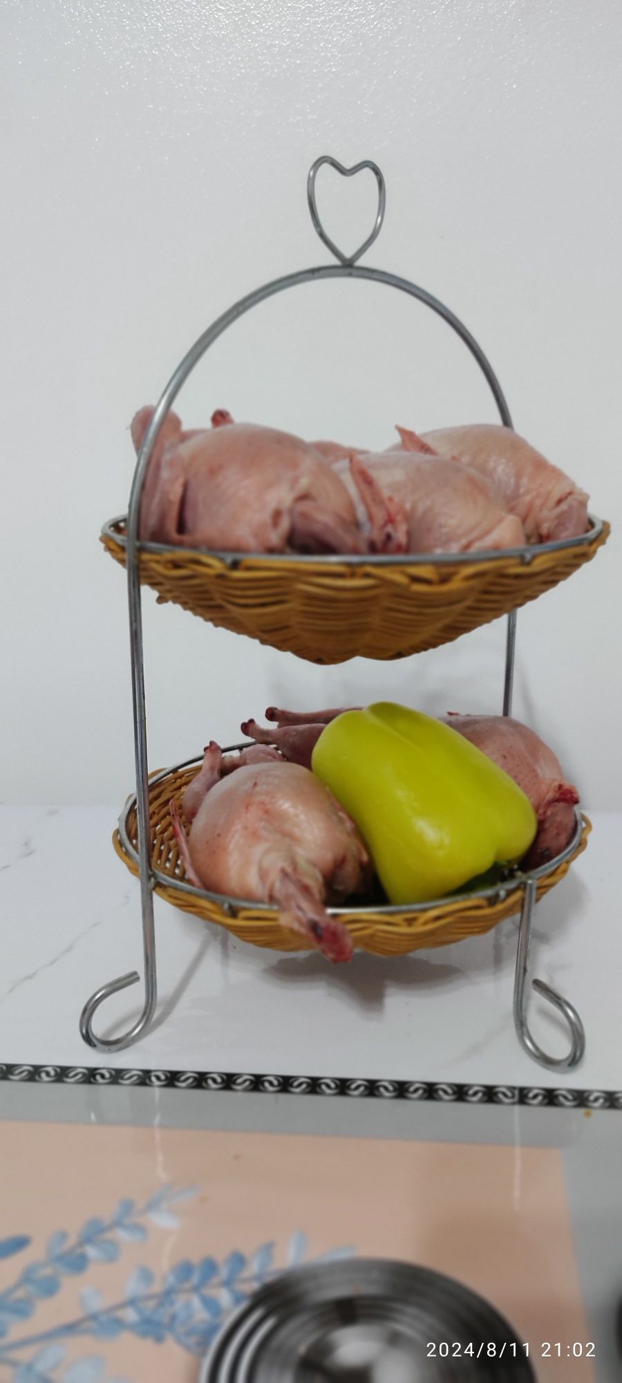 Мясо перепела . Бодене ети .