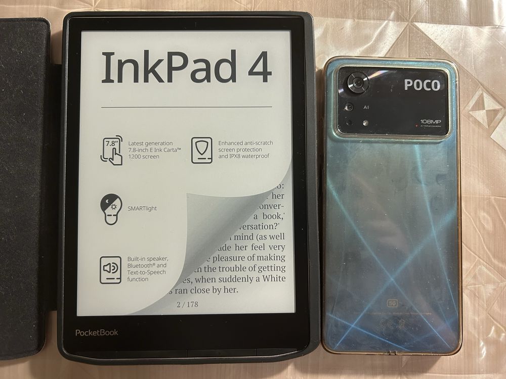 PocketBook InkPad4 (экран 8 дюймов) с чехлом