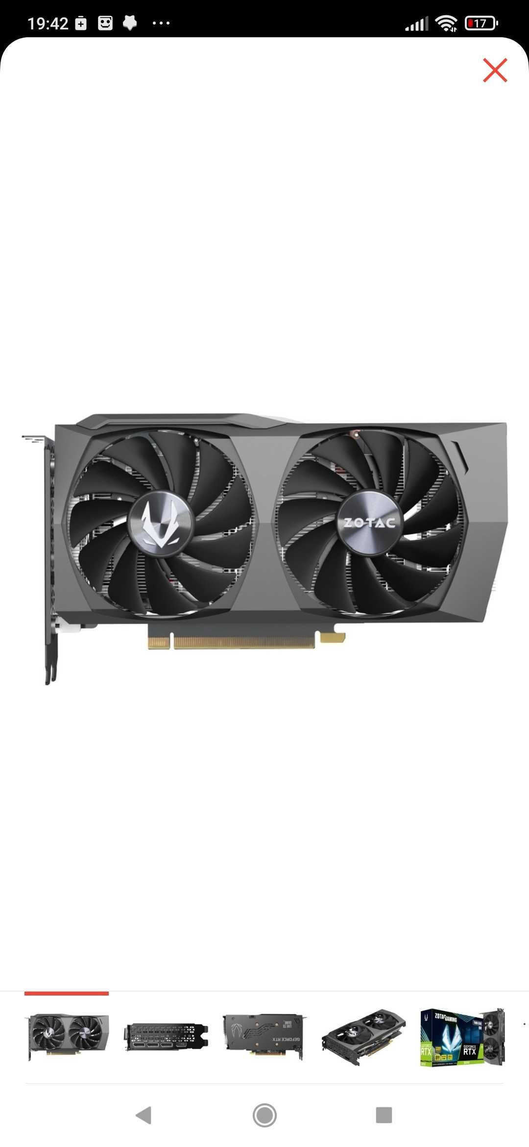 Видеокарта Zotac rtx 3050 8gb OverClocked version