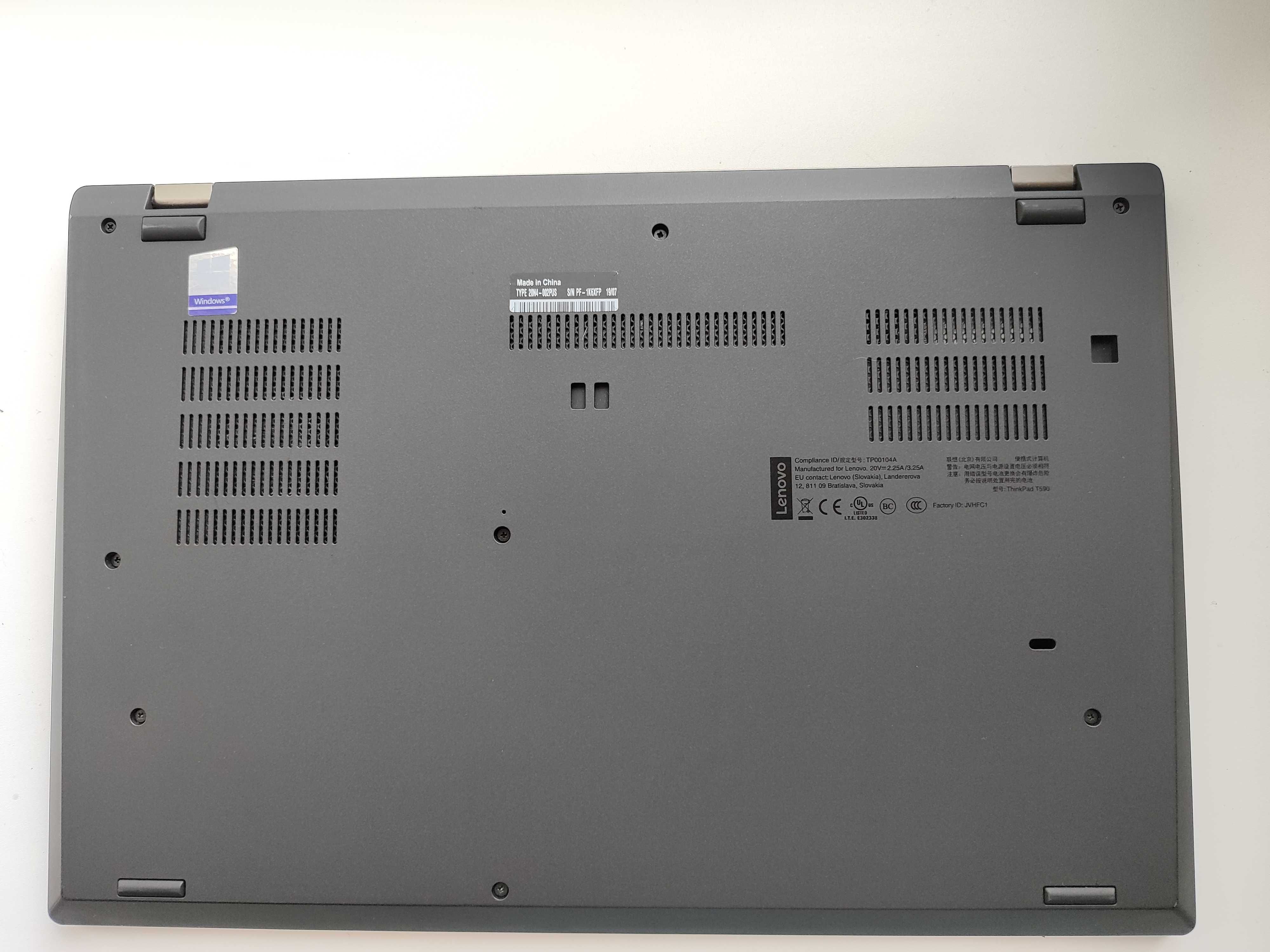 Lenovo ThinkPad T590/i5-8365/8/256SSD/15/FHD/IPS/Premium