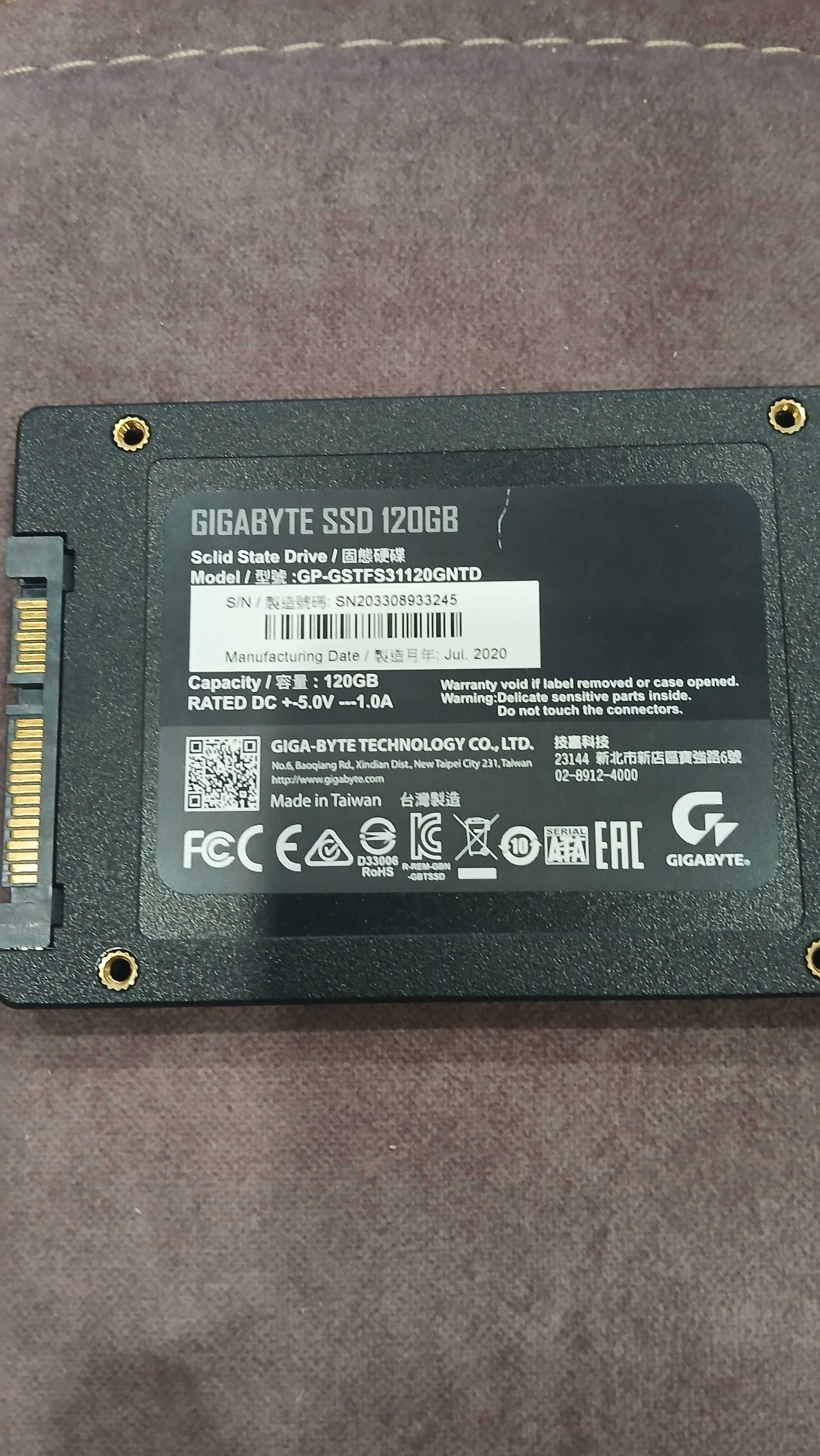 SSD накопитель 120 Gb Gigabyte (GP-GSTFS31240GNTD)