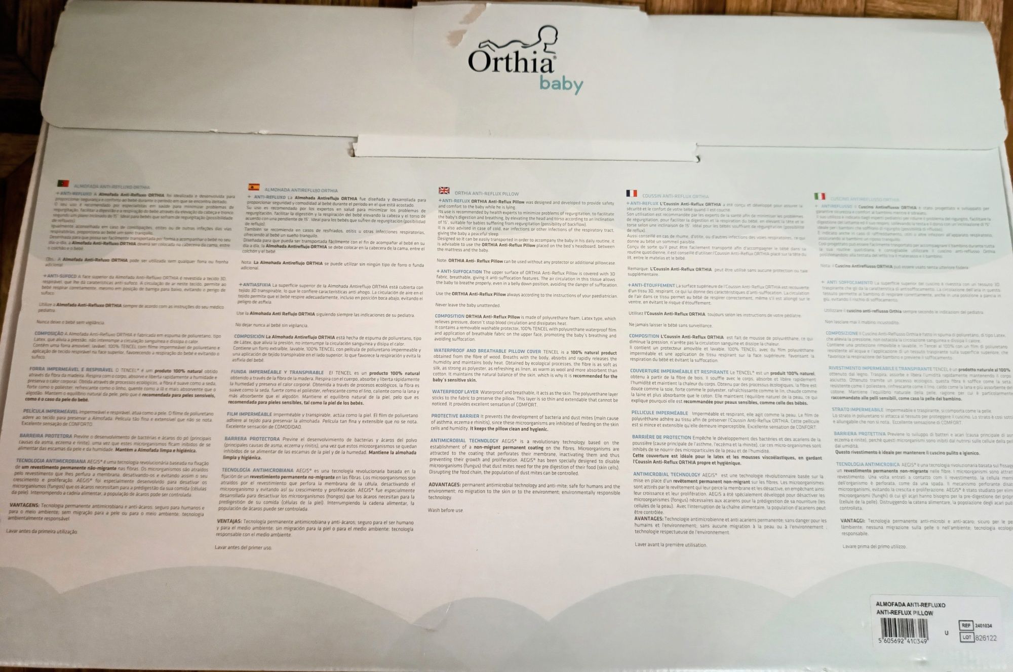 СРОЧНО ТОРГ НОВАЯ ORTIA BABY Подушка от срыгивания Сделана в Португали