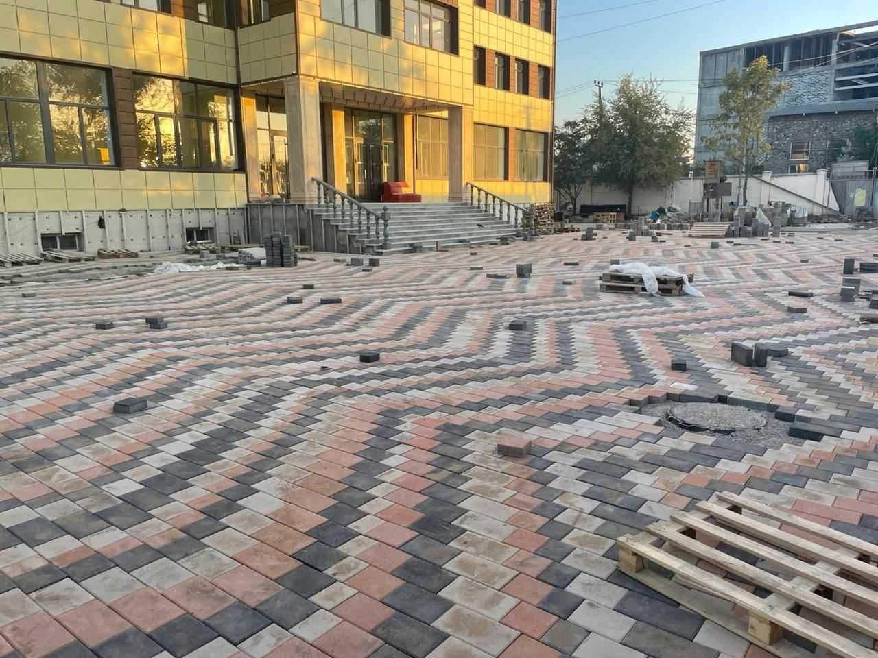Вибропрессованные брусчатки, тротуарная плитка, бордюр, поребрик