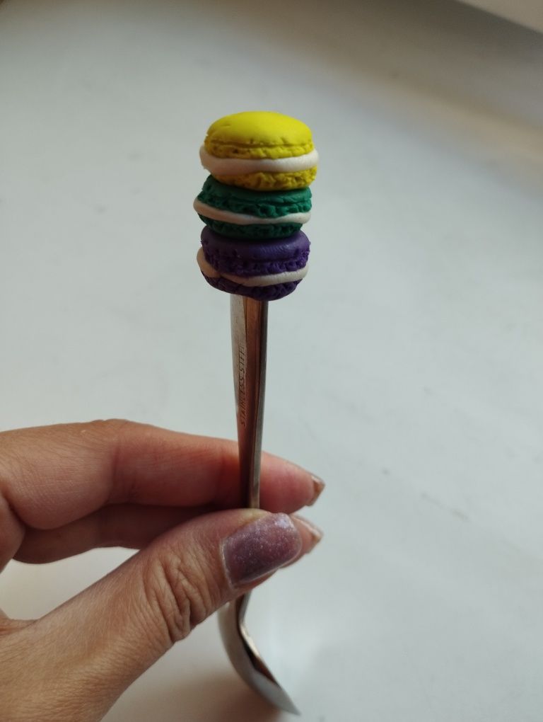 Чайные ложки подарочные с фигурками из глины