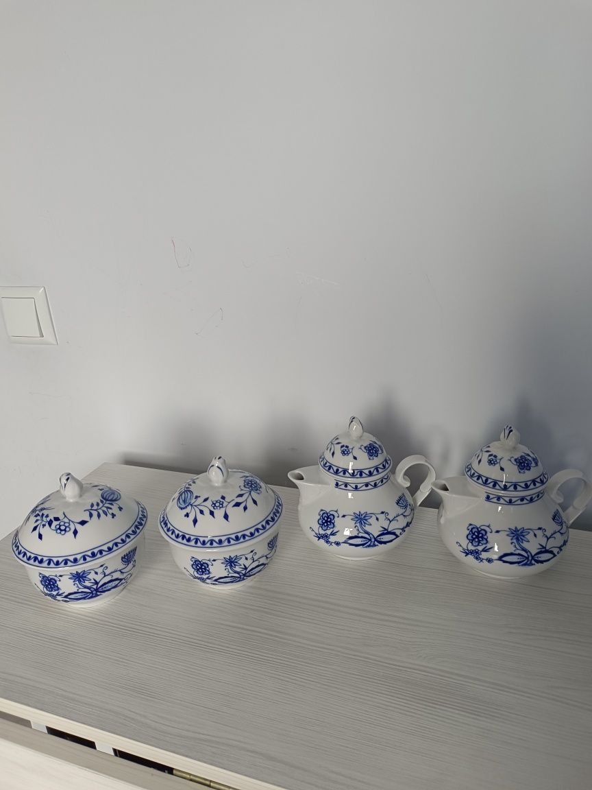 Чайник Синий лук Сахариница СССР советский сервиз
